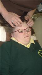 Student having a shampoo